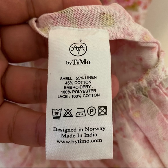 By TiMo Pink Floral Long Sleeve Embroiderer Dress XS - Picture 7 of 7